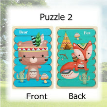 4 Pack Double-Sided Wooden Stick Puzzles