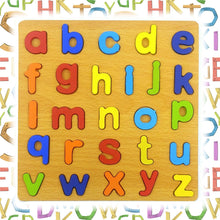 4-Pack Wood Alphabet-Numbers-Shapes Puzzle