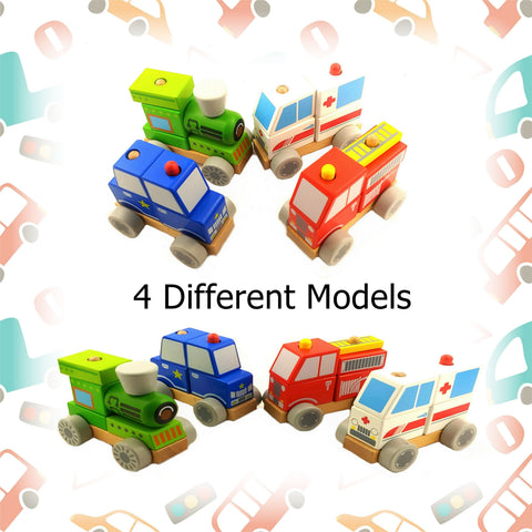 Wooden Block Assembly Truck Puzzle