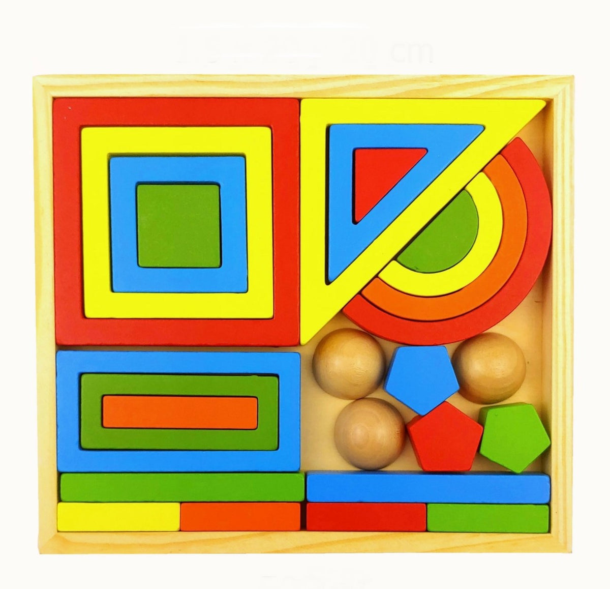 26 Piece Wooden Geometric Blocks