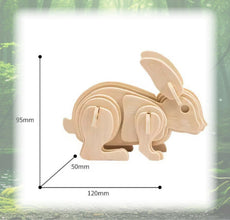 4 Pack 3D Wooden Animal Assembly Puzzle