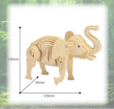 4 Pack 3D Wooden Animal Assembly Puzzle