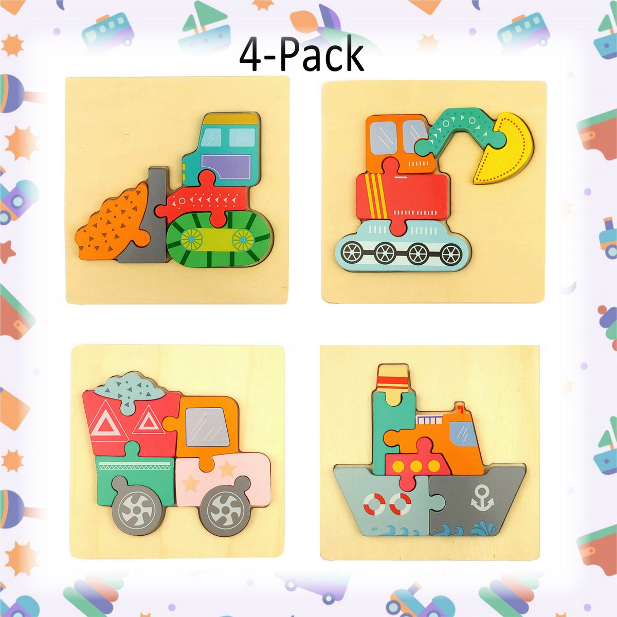 Truck: Thick Piece Toddler Jigsaw Puzzles